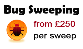Bug Sweeping Cost in Sittingbourne
